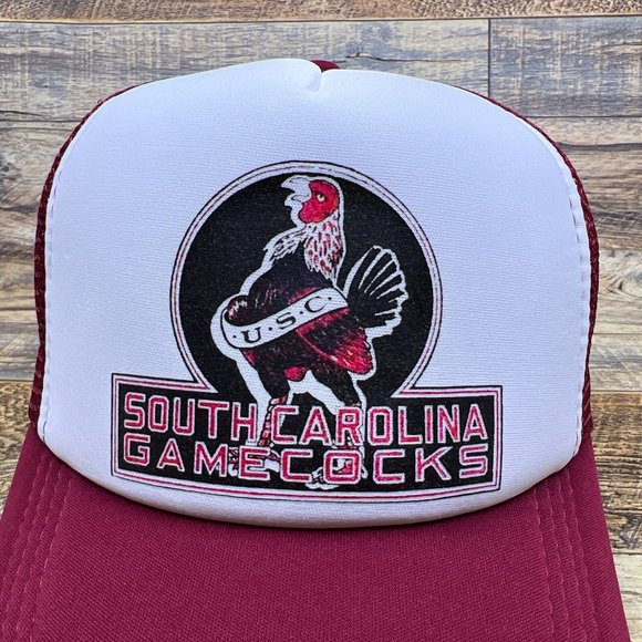 South Carolina Gamecocks Mens Trucker Hat Maroon Snapback Football Baseball Cap - Picture 3 of 8